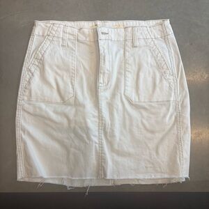 7 for All Mankind Aoft White Denim Skirt size 12